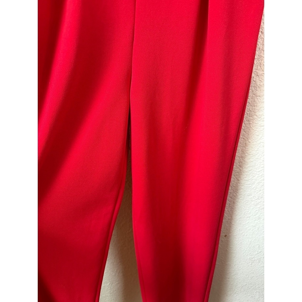Red Halter Wide-Leg Jumpsuit - Picture 7 of 7